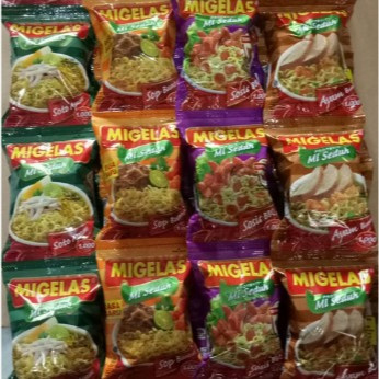 

(1 RENTENG ISI 10) MIGELAS ALL VARIANT MIE INSTAN RENCENG 10 SACHETS @28 Gr