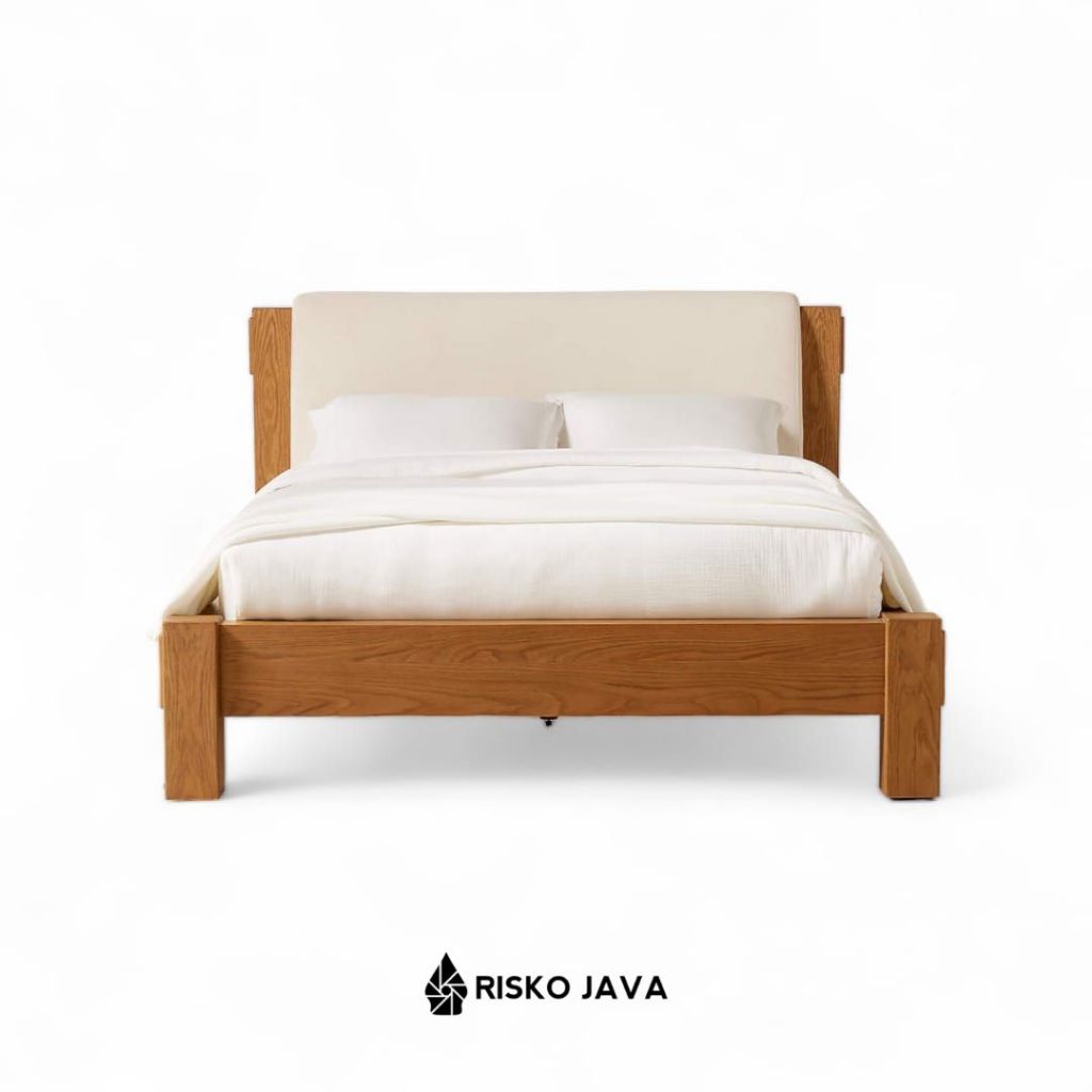 Dipan Kayu Jati / Dipan Kayu Jati Modern / Dipan Kayu Jati Minimalis / Dipan Tempat Tidur | BELVINA