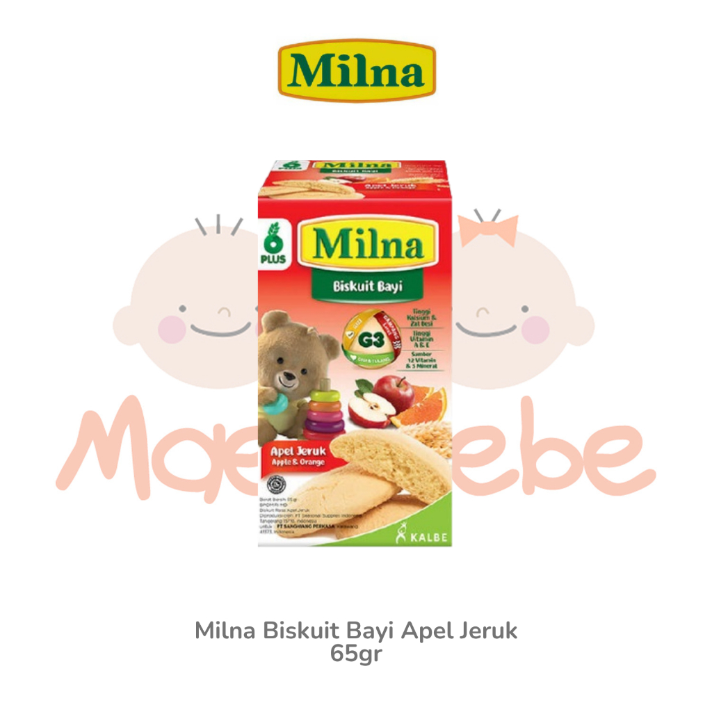 Milna Biskuit Bayi Apel Jeruk 65gr