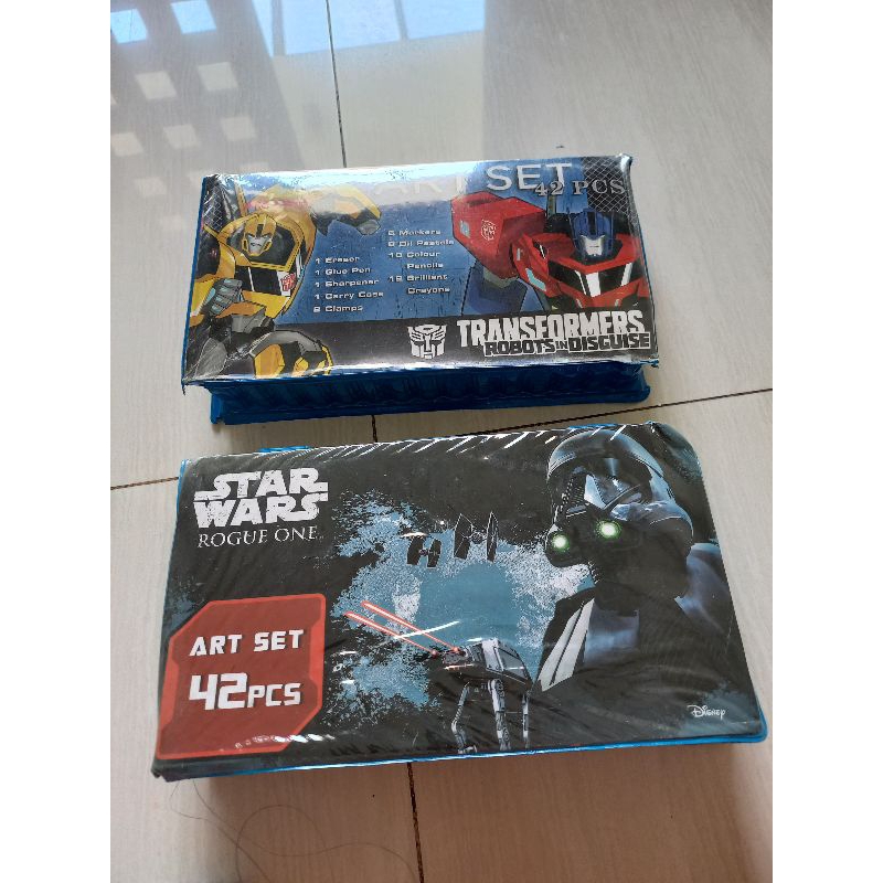 

art set adinata new ori star wars transformers satuan new ori pensil warna krayon perlengkapan menggambar