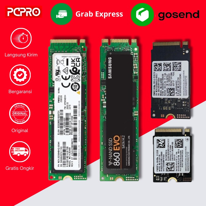 Terlaris SSD SAMSUNG 512GB NVME 228 SSD 256GB M2 SSD SAMSUNG 256GB NVME 228 Bergaransi