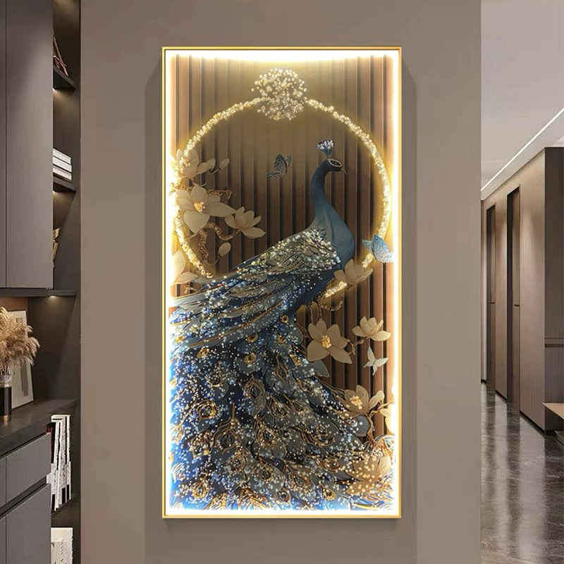 Sweet Decor - Lukisan Merak Untuk Dinding Ruang Tamu Ukuran Jumbo  Porselin 5D Painting Porcelain - 