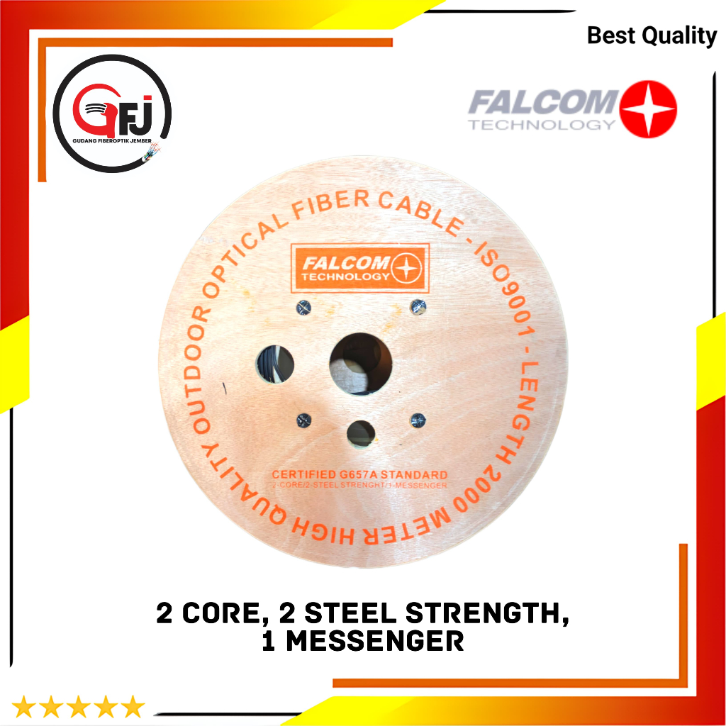 KABEL FIBER OPTIK 2 CORE 3 SELING FALCOM 2000M