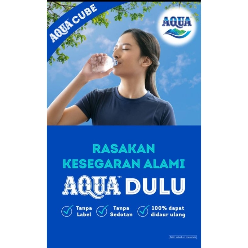 

AQUA CUBE Air Mineral 220ml x 24 Cube (Botol Mini) Murah