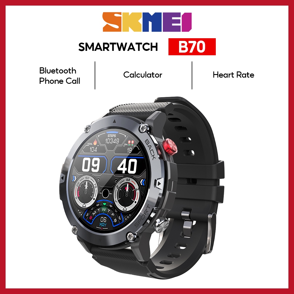 Skmei Jam Tangan Pintar Pria Baterai Besar Olahraga Smartwatch Pria Sport Fitness Tracker