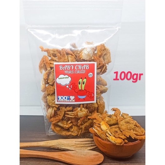 

BABY CRAB KRISPY 1gr KEPITING KRIUK KRISPY HALAL CAMILAN SEHAT HALAL SNACK SEAFOOD CRAB KRIPS