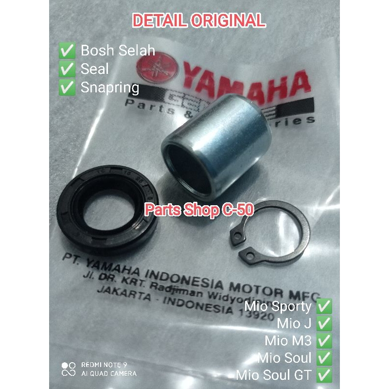 DETAIL ORIGINAL Paket Bosh Bos As Selah Selahan Engkol Kickstater Mio Series/ Mio Sporty/ Mio Lama/ 