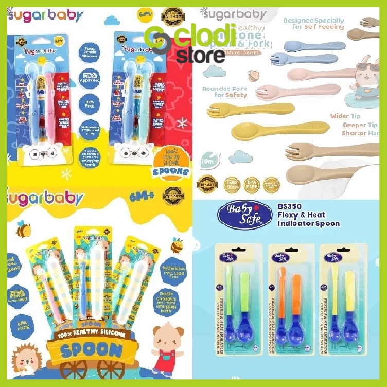 Produk Keren Baby Safe Sendok Bayi Flexy  Heat Indicator Spoon BS 35 Sendok Sugar Baby Babysafe Send