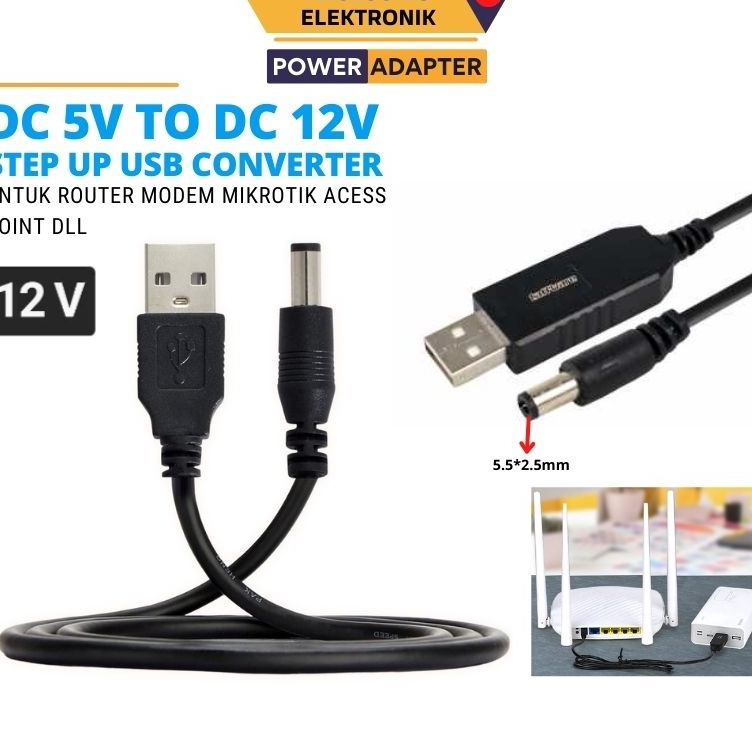 Baru Kabel USB Powerbank To 12v Modem Router Orbit Star 2 Orbit Max Orbit A1 Orbit Pro