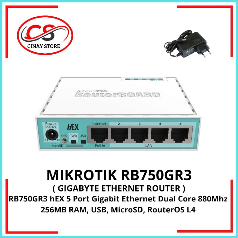 MIKROTIK RB750Gr3 (hEX)/ ROUTER MIKROTIK RB750 GR3 HEX/ RB 750GR3