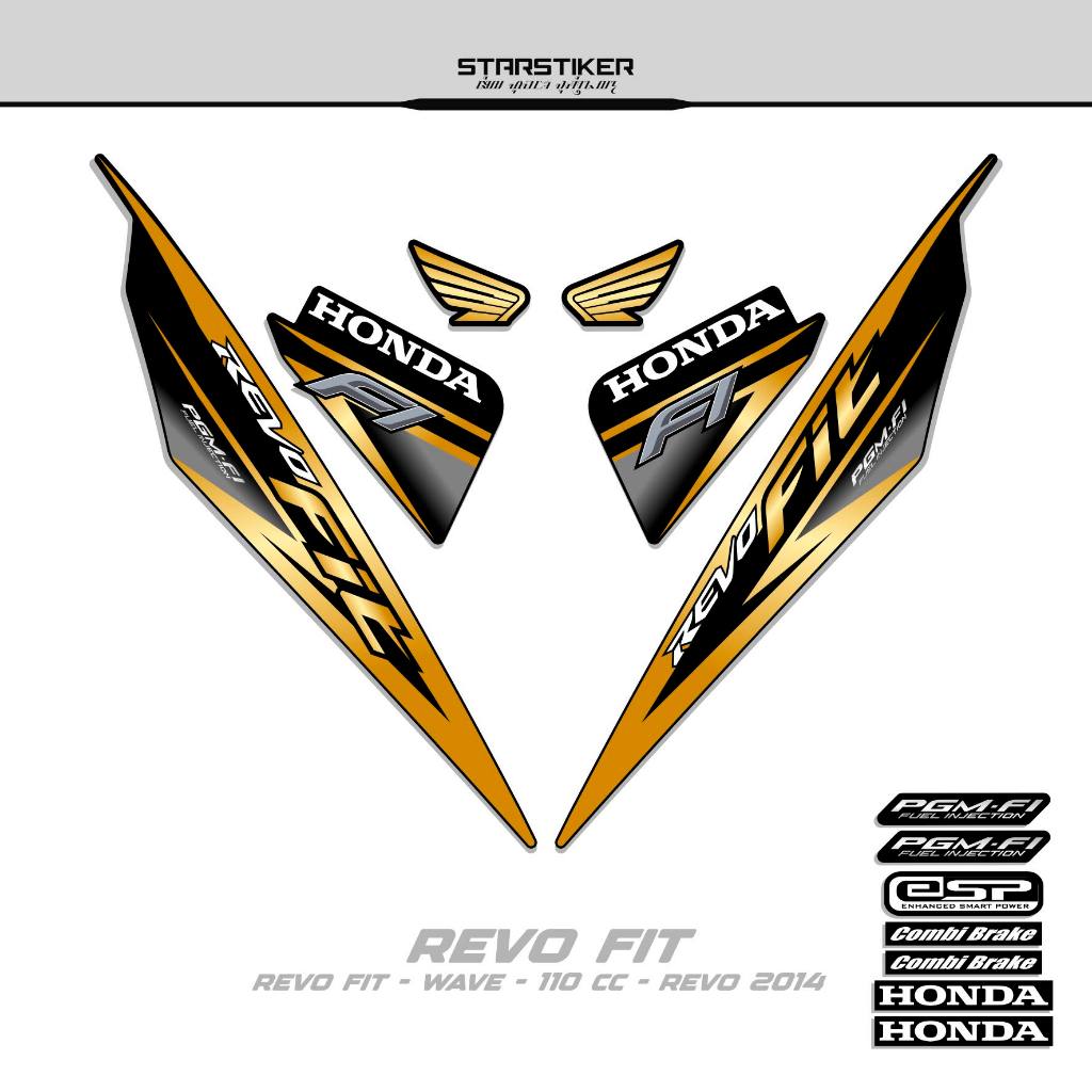 Striping Revo Fit Motif 12 / Fi / 2014 / Stiker Revo Fit / Sticker Revo Fit /  Stock Decal Wave 110 