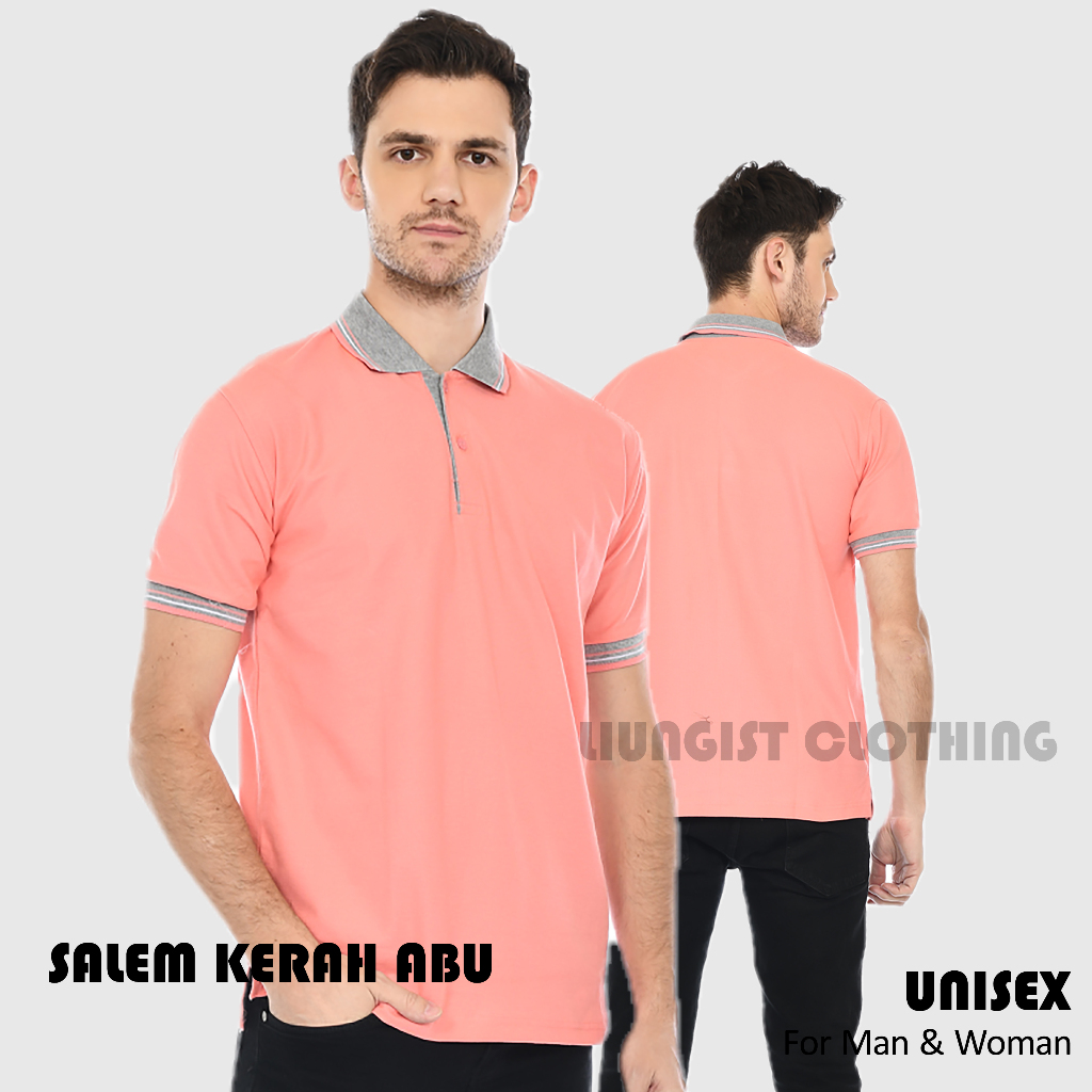 Kaos Polo Salem Kerah Abu / Kaos Kerah / Poloshirt / Polo Shirt Pendek