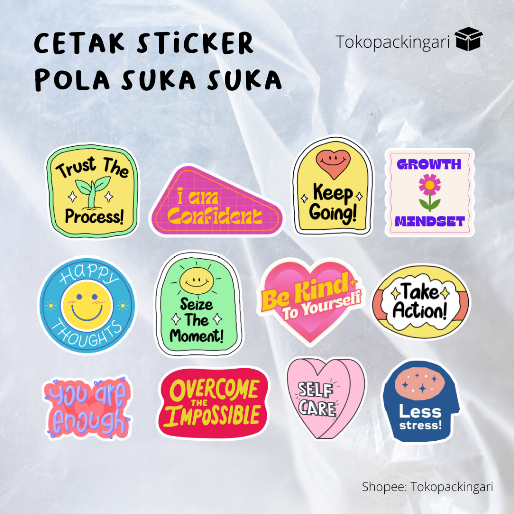 

Sticker Lucu Cutting Pola | Sticker Packaging | Die Cut Sticker | Kiss Cut Sticker