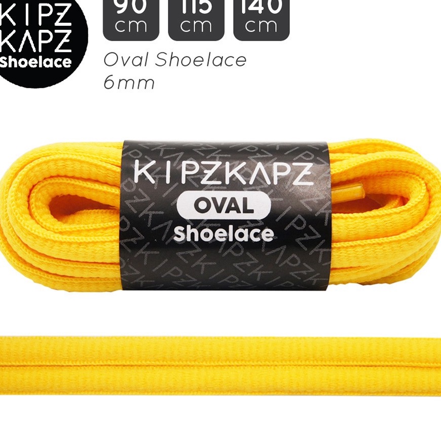 Promo KIPZKAPZ TALI SEPATU LONJONG  OVAL SHOELACE 6MM  OS1 SUNLIGHT YELLOW  9CM 115CM 14CM