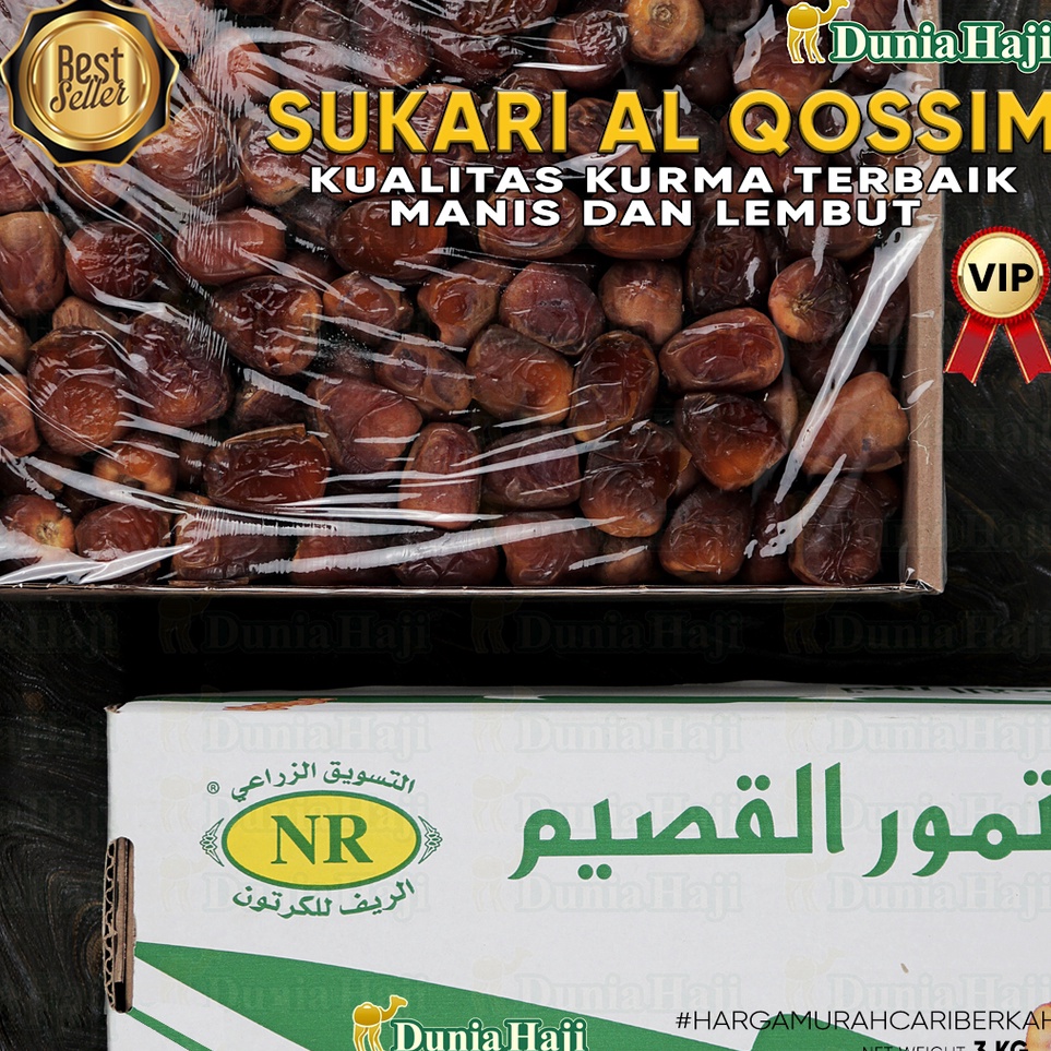 

Kurma SUKARI 3KG Kualitas Super Premium VIP Grade A Exclusive Packing Sukkari Basah