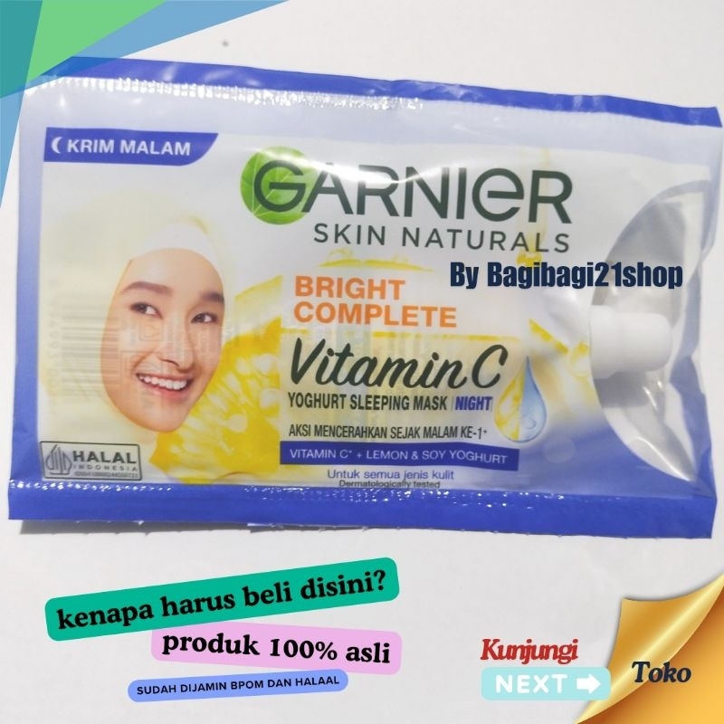 krim malam sachet garnier 7ml