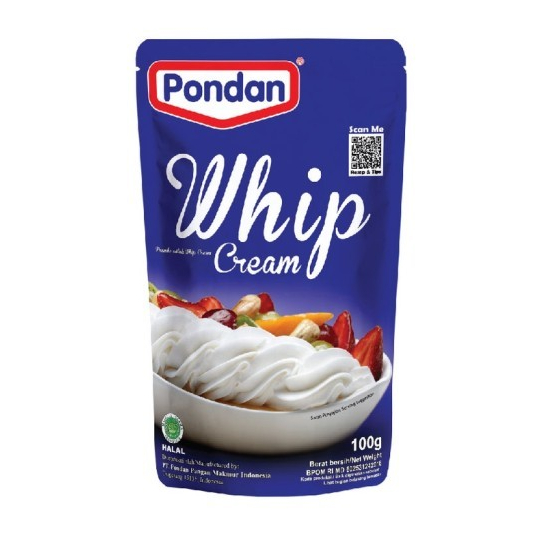 

Pondan Whip Cream Pouch 100 g / Whip Cream bubuk