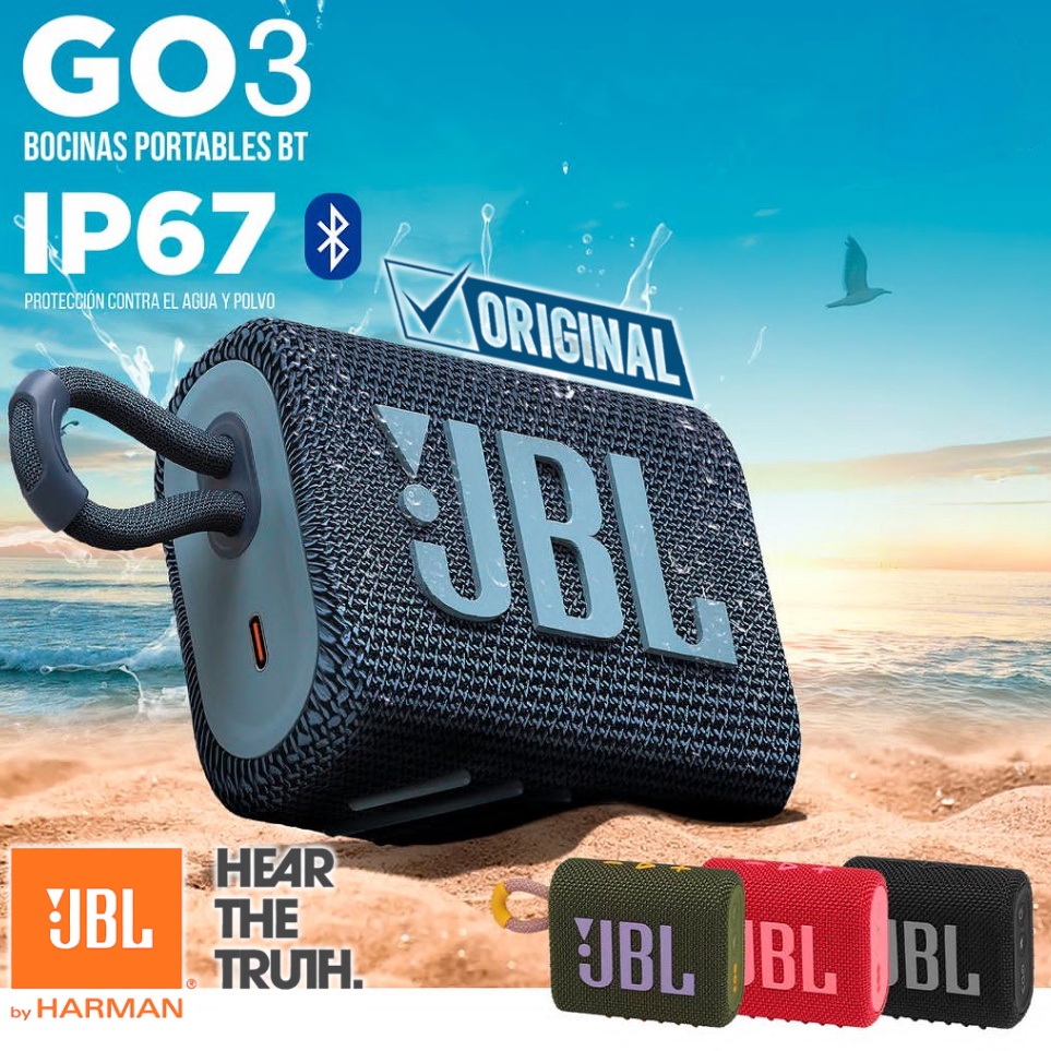 Produk Keren JBL Go 3 Original 1 Wireless Speaker Poble Bluetooth Waterproof Bass Speaker Bluetooth 