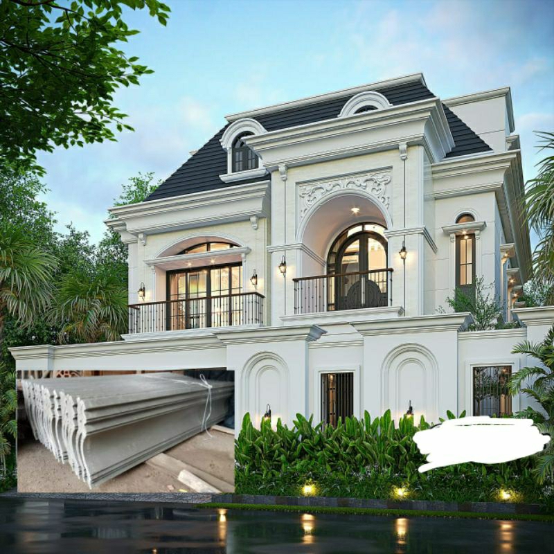 Lisplang beton profil ukuran 40.cm x 2.meter (minimal pembelian 5 batang)