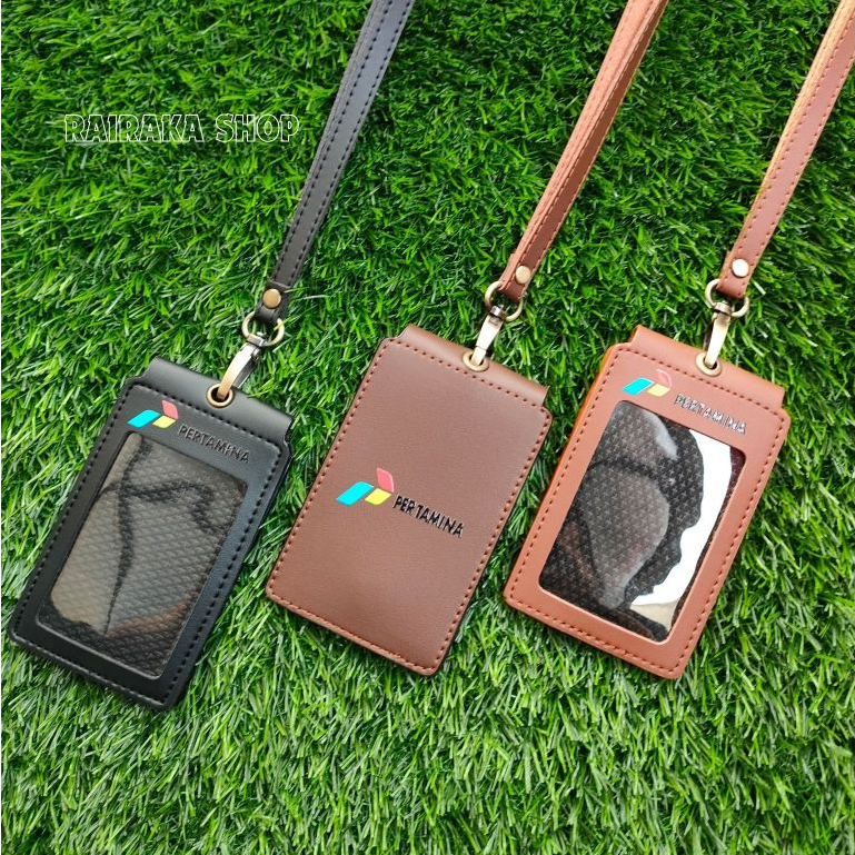 

RK Id Card Name Tag Kulit Holder Name Tag Double Flip 1 Sisi Magnet Terbaru