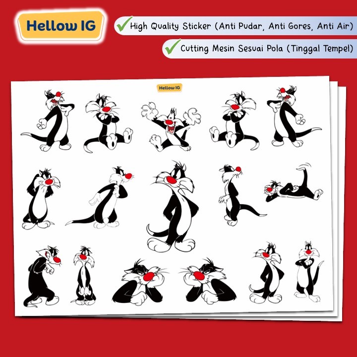 

STICKER PACK | STIKER SYLVESTER CAT SILVESTER KUCING WATERPROOF ANTI AIR LUCU BOTOL LAPTOP HELM HP