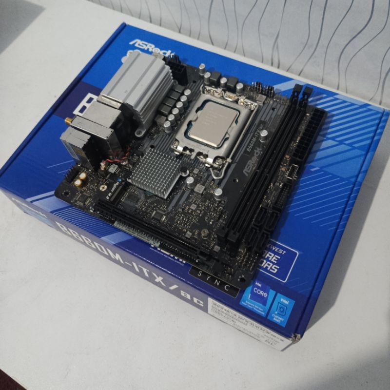 Mobo B660m itx dan processor i5 12400f bekas