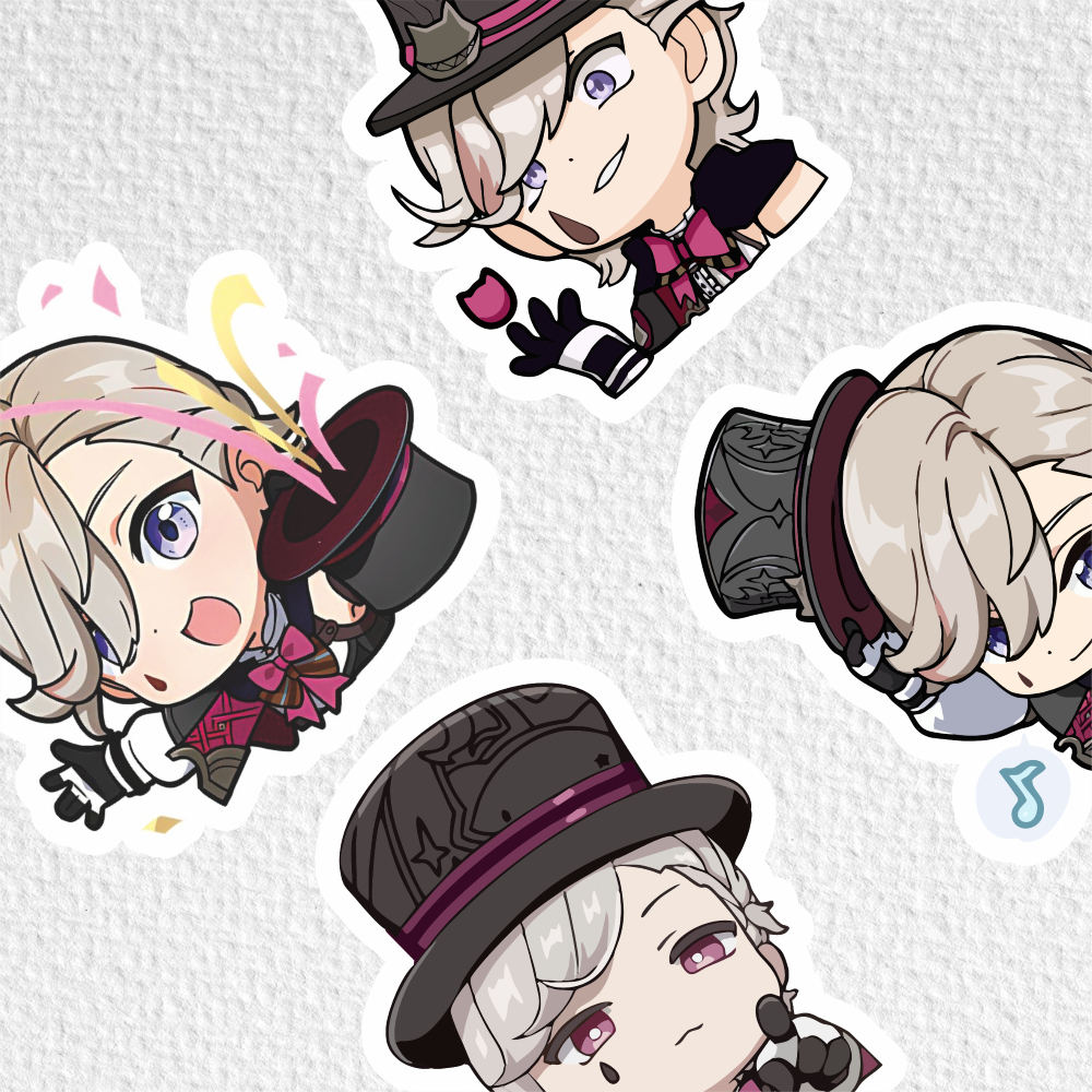 

[ VINYL & CHROMO 7 CM] cetak stiker Game/STIKER MURAH TEMA Ghensin impact [ LYNEY ]/stiker label murah ghensin impact