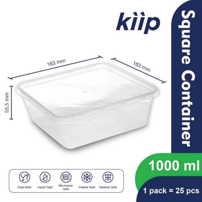 Thinwall - Kiip Square - 1000ml - Kotak