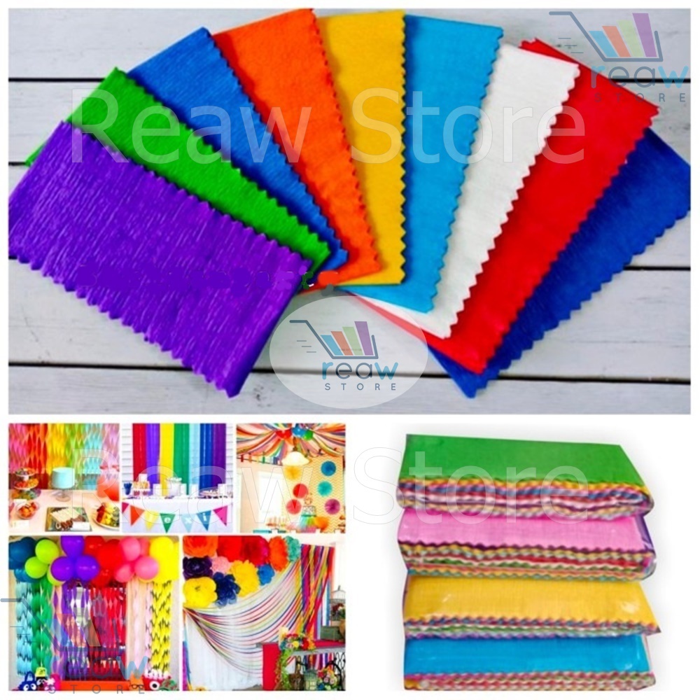 

Kertas Krep / Kertas Hias / Kertas Tissue Aneka Warna