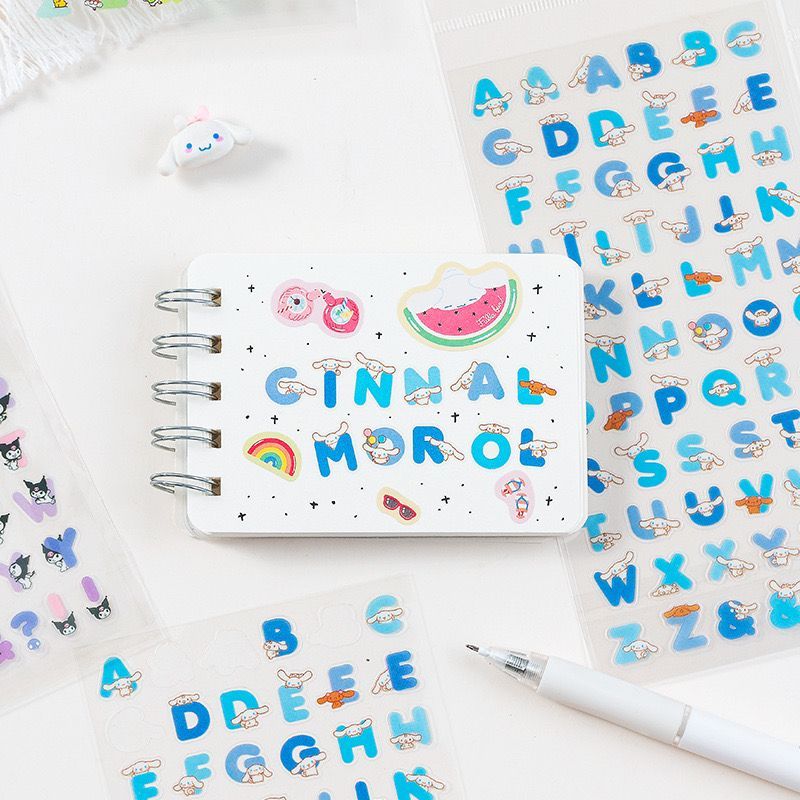 

PVC Sticker alphabet letter sanrio waterproof