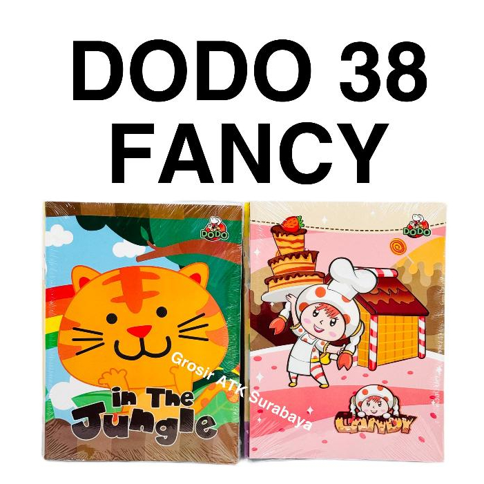 

( DAPAT 10 BUKU ) BUKU TULIS DODO 38 / ( 1 PAK / PACK ) Buku Tulis Catatan Sekolah DODO 38 Fancy Lucu