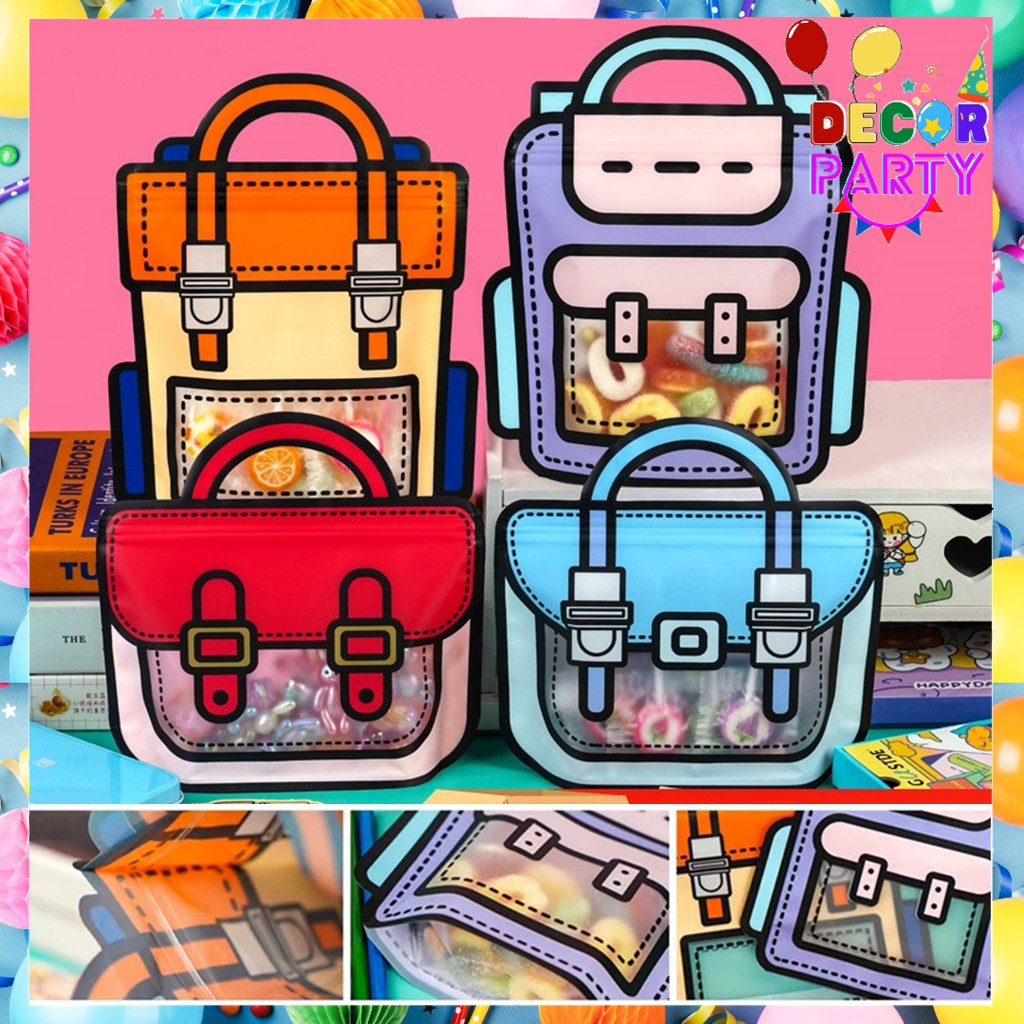 

DP Goodie Bag Plastik Standing Pouch 2D Ulang Tahun Anak Motif Tas Ransel Tas Hampers Snack Ulang Tahun Anak Bungkusan Plastik Cookies Lucu Plastik Bingkisan Makanan Pesta Perayaan