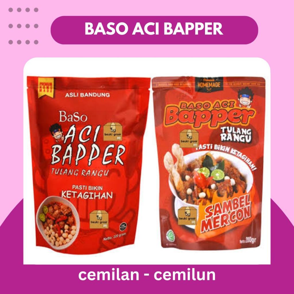 

[ TERLARIS & TERPERCAYA ] BAPPER Baso Aci Tulang Rangu Pedas - Baso Aci Bapper Sambel Mercon Bandung