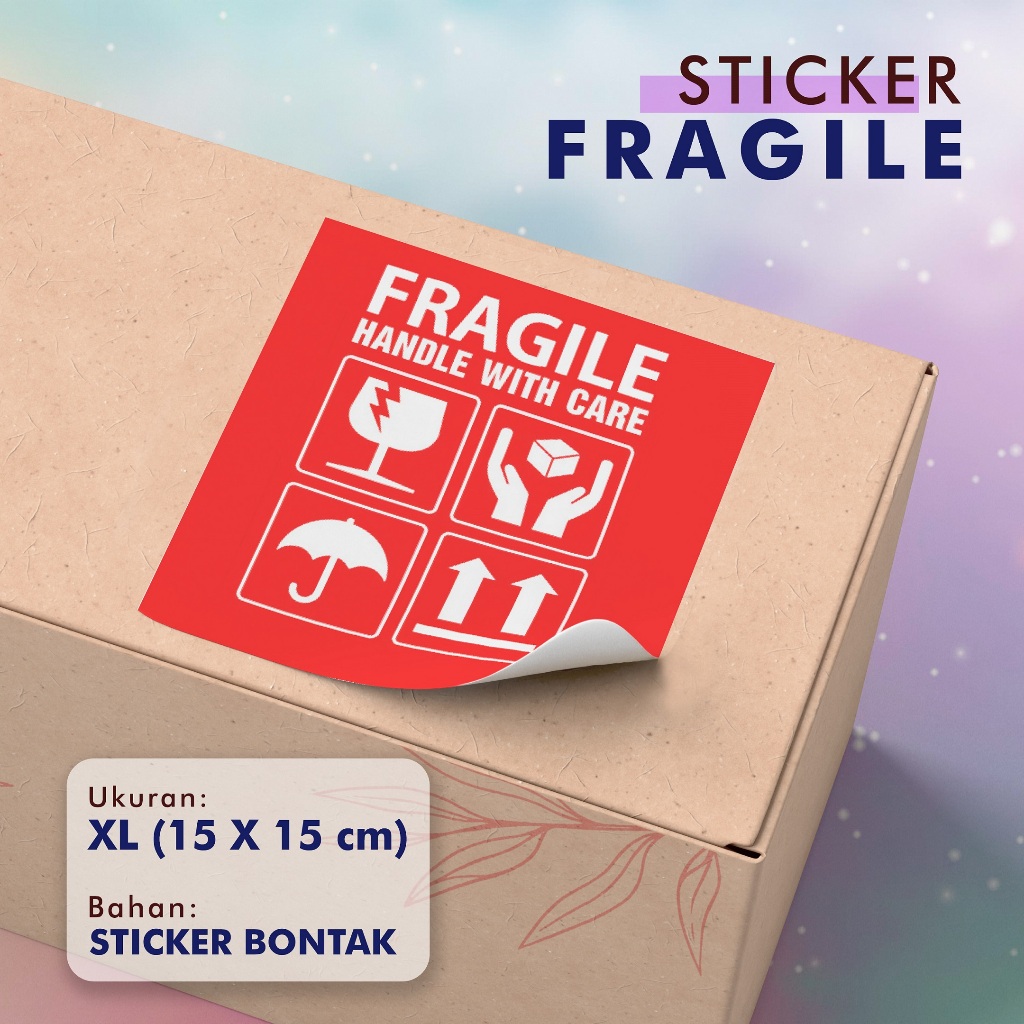 

STIKER FRAGILE Sticker keamanan packaging stiker awas barang pecah stiker paket