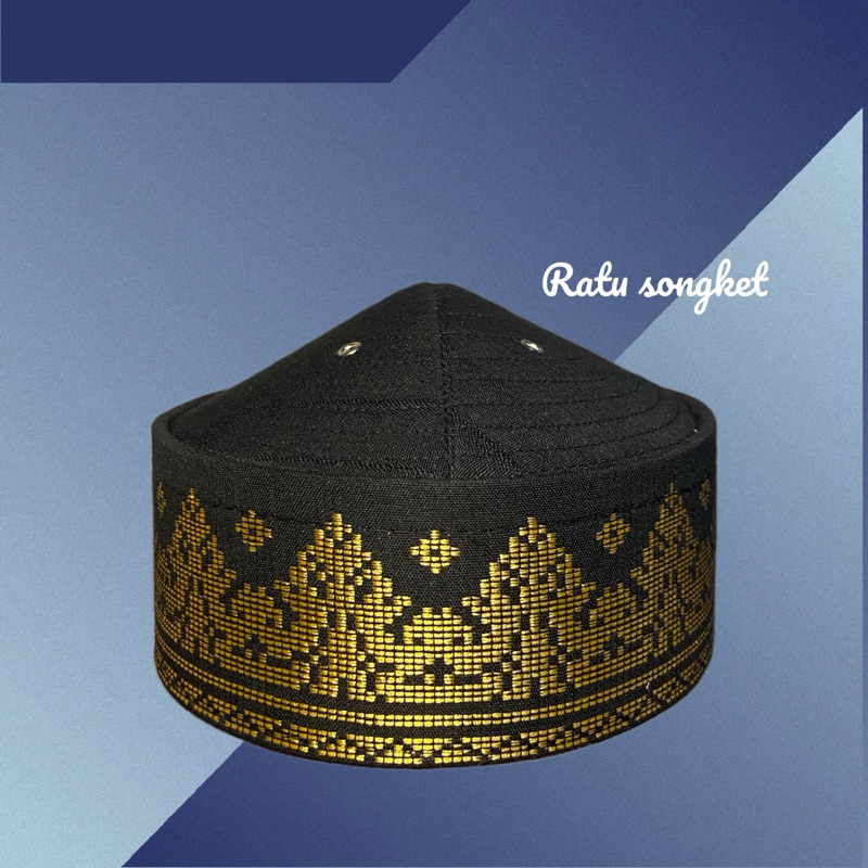 peci/kopiah songket motif pucuk