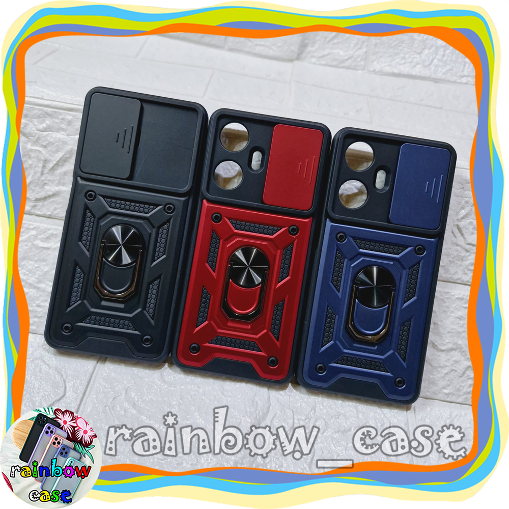 REALME C55 CASE TRANSFORMER 2 IN 1 SLIDE CAMERA RINGSTAND