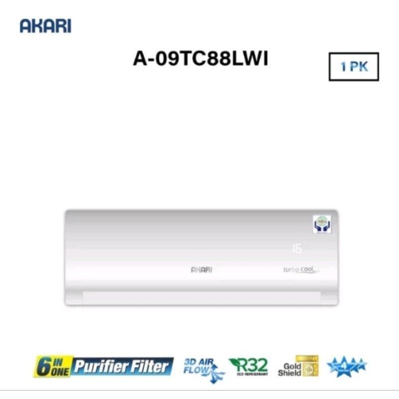 AC AKARI 1 PK A-09TC88LWI 740 Watt