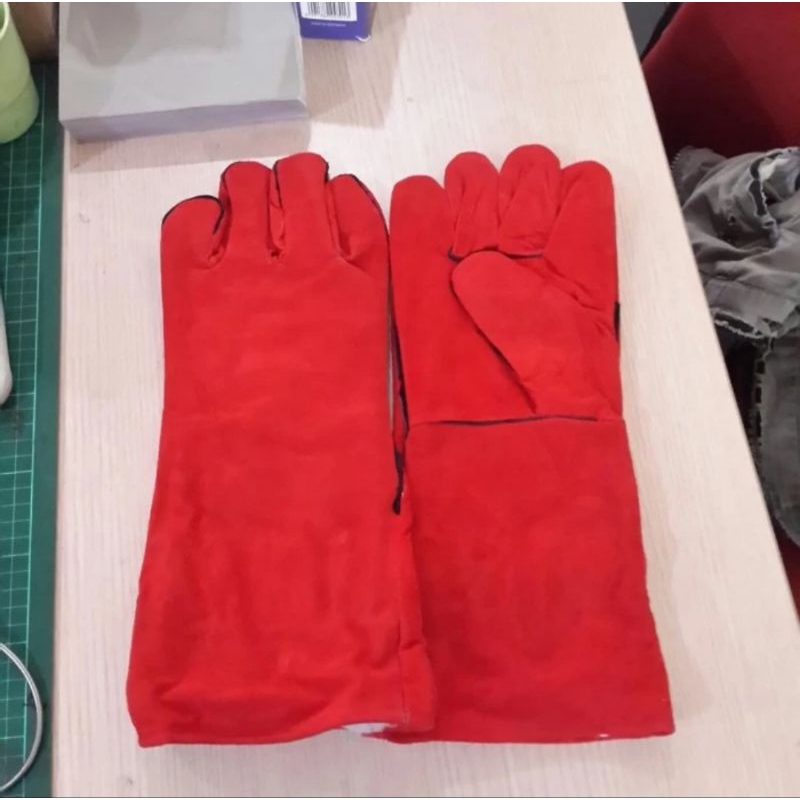 Sarung Tangan Las 14 Inch Kualitas Import - Welding Glove - Glove Welder - Tahan Panas