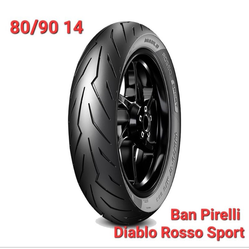 Ban Pirelli Diablo Rosso Sport 80/90 14 Untuk Ban Depan Motor Honda Beat Karbu Beat Fi Beat Pop Beat Street Beat Esp Beat