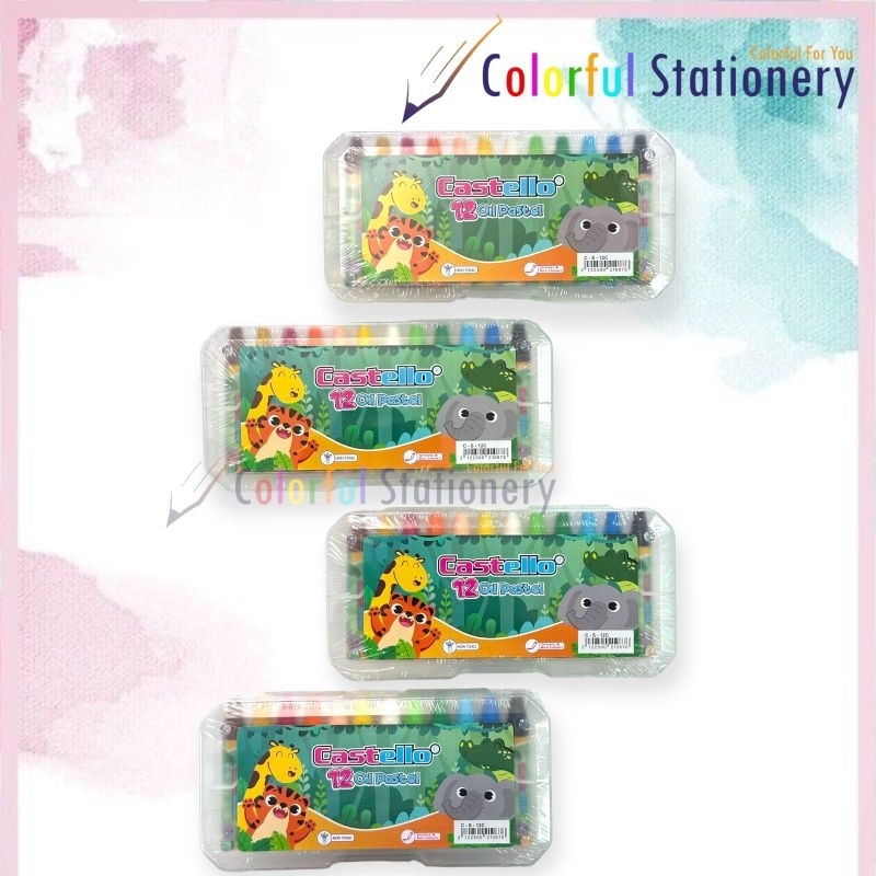 

Crayon / Kerayon Oil Pastel Castello 12 Warna