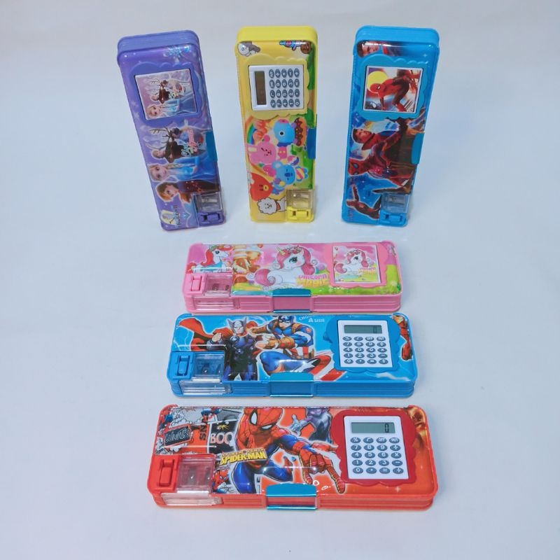 

Kotak Pensil Anak Magnet dengan Rautan dan Kalkulator(Tempat Pensil)