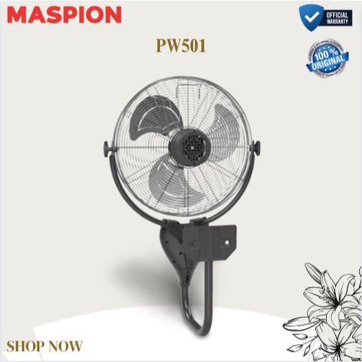 KIPAS ANGIN MASPION PW 501 POWER FAN/PW501/PW-501/POWER WALL FAN 20"/ORIGINAL MASPION/GARANSI RESMI