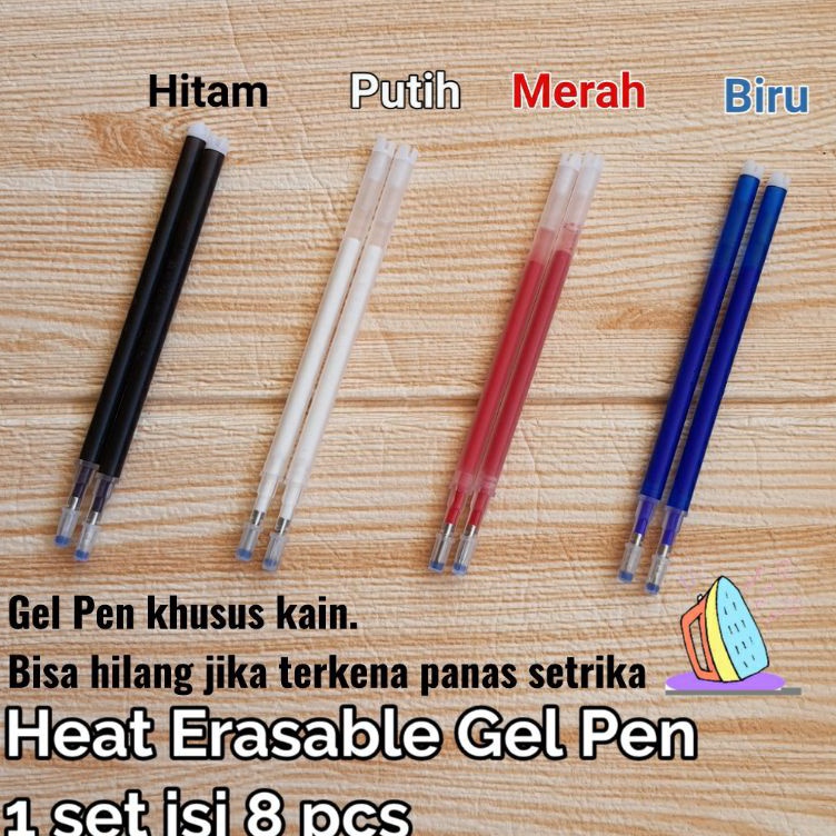 

KODE P24D TERMURAH 8pcs ONLY 2 Heat Erasable Gel Pen Bolpen Kain Pen Kain