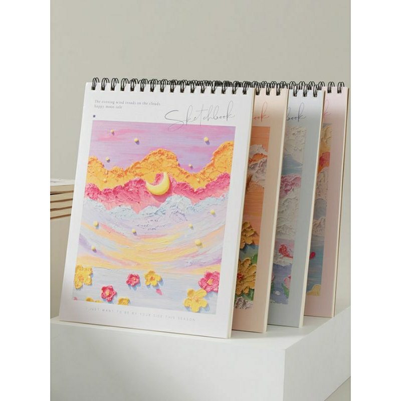 

Sketchbook A4 Buku Gambar A4 Buku Sketsa Vertikal Jilid Spiral 40 Lembar / 80 Halaman