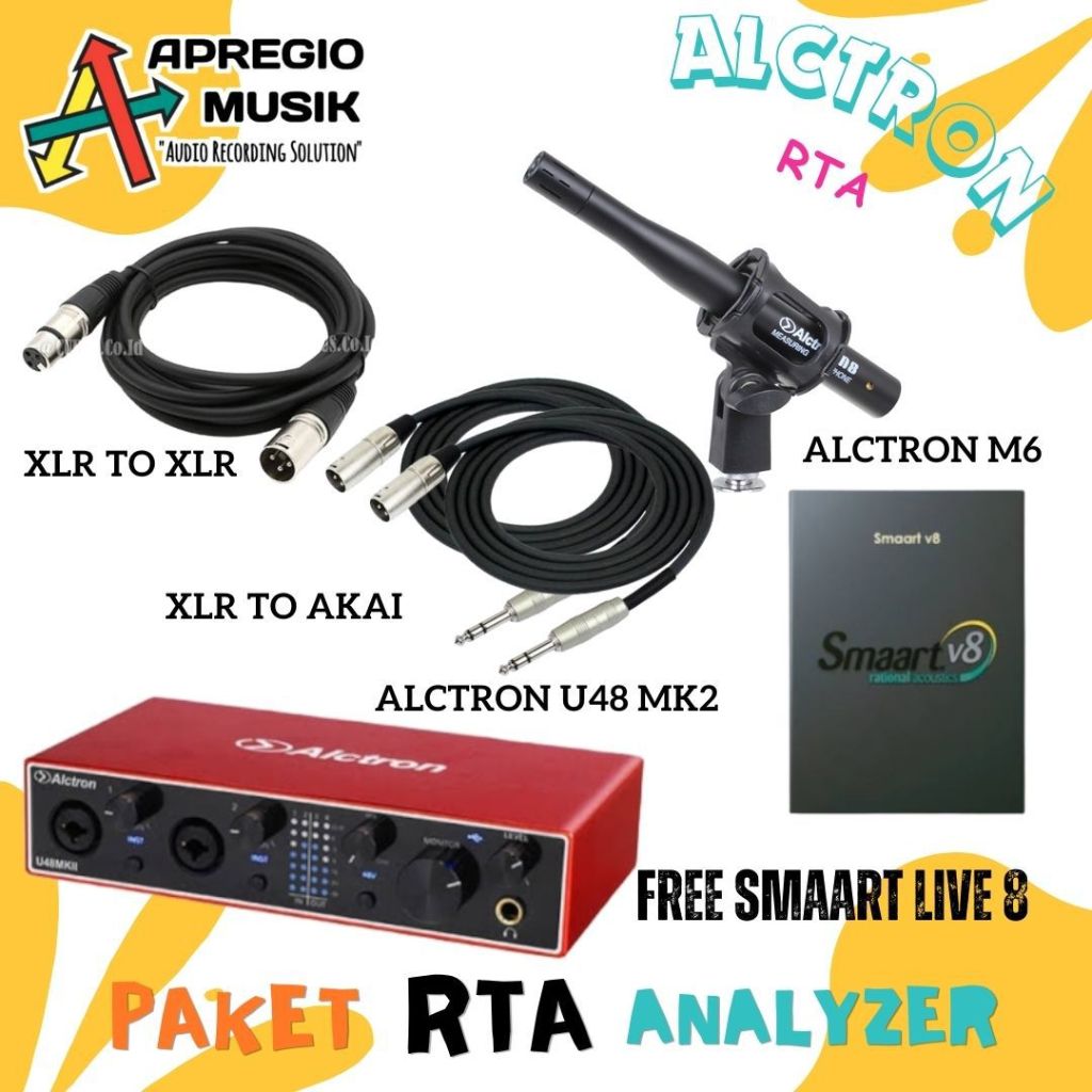 Paket RTA Analyzer Speaker Alctron U48 M6 Lengkap tinggal pakai free smaart live