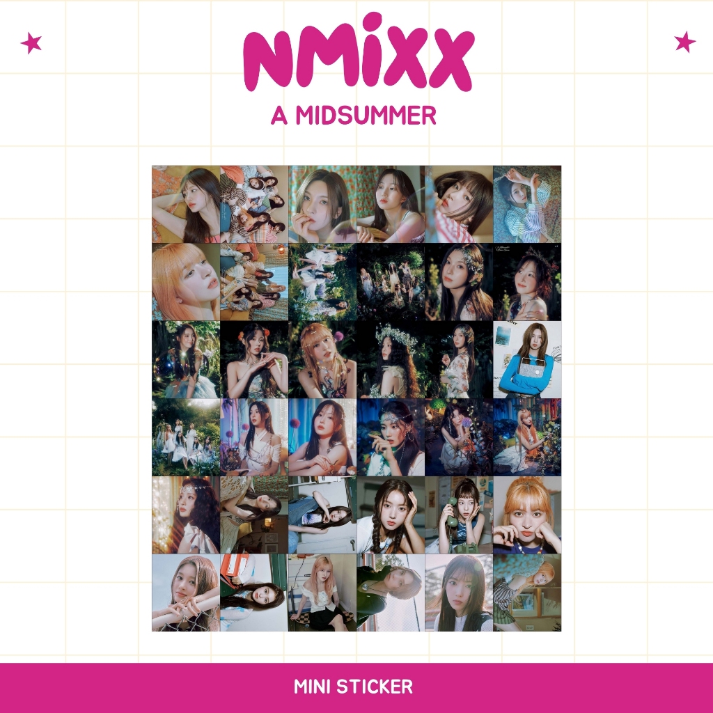 

MINI STIKER NMIXX A MIDSUMMER (ISI : 36 PCS) STICKER CHROMO JPOP ANIME JAPAN JEPANG PREMIUM MURAH UNOFFICIAL HAEWON LILY SULLYOON JINNI BAE JIWOO KYUJIN READY STOCK !