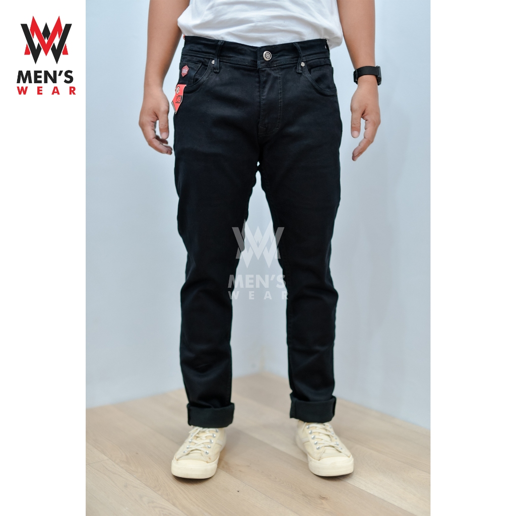 JACK MARCO 751 - Celana Panjang Jeans Hitam Skinny Stretch / Celana Jeans Pria Skinny - BLACK