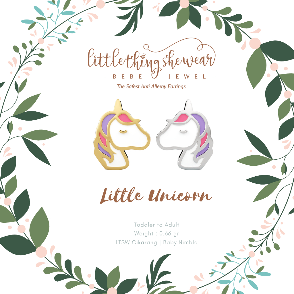 Littlethingshewear - Anting Anak - Little Unicorn Earrings (0.66 gr)