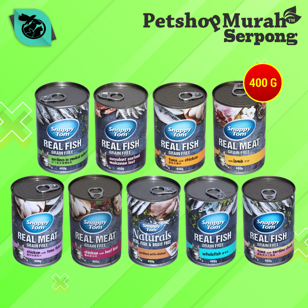 Makanan Kucing Snappy Tom Baby Can 400gr Chicken Beef Tuna Cat Food 400 gr Daging Kornet