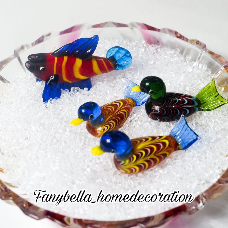 PAJANGAN KRISTAL IKAN DAN BEBEBK